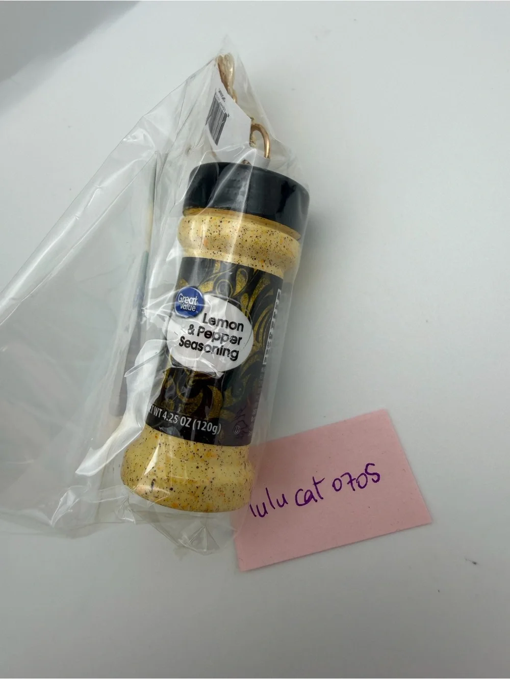 Walmart Great Value Lemon Pepper Seasoning Bag Charm Limited Edition NEW